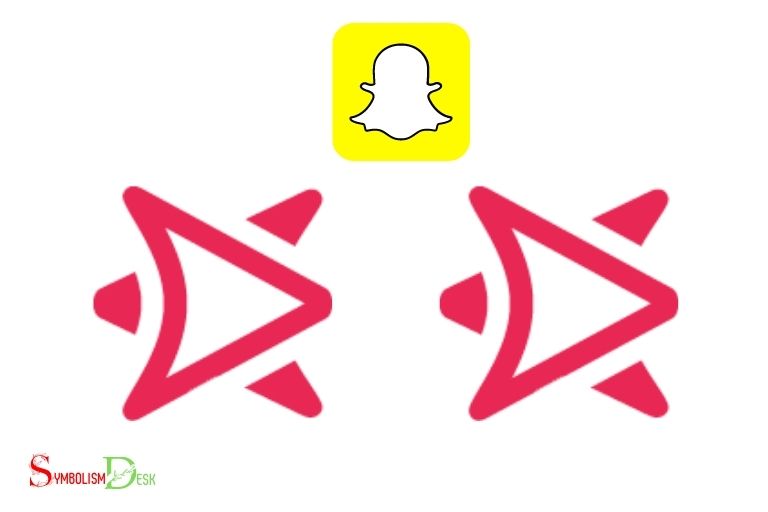 what does the 2 triangle symbol mean on snapchat