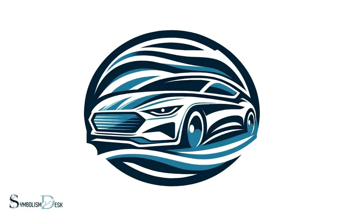 Blue and White Car Symbol
