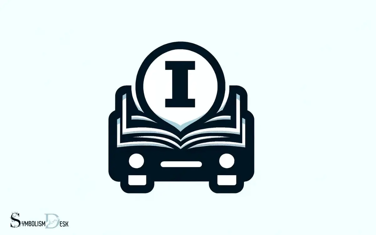 Book with I Symbol in Car