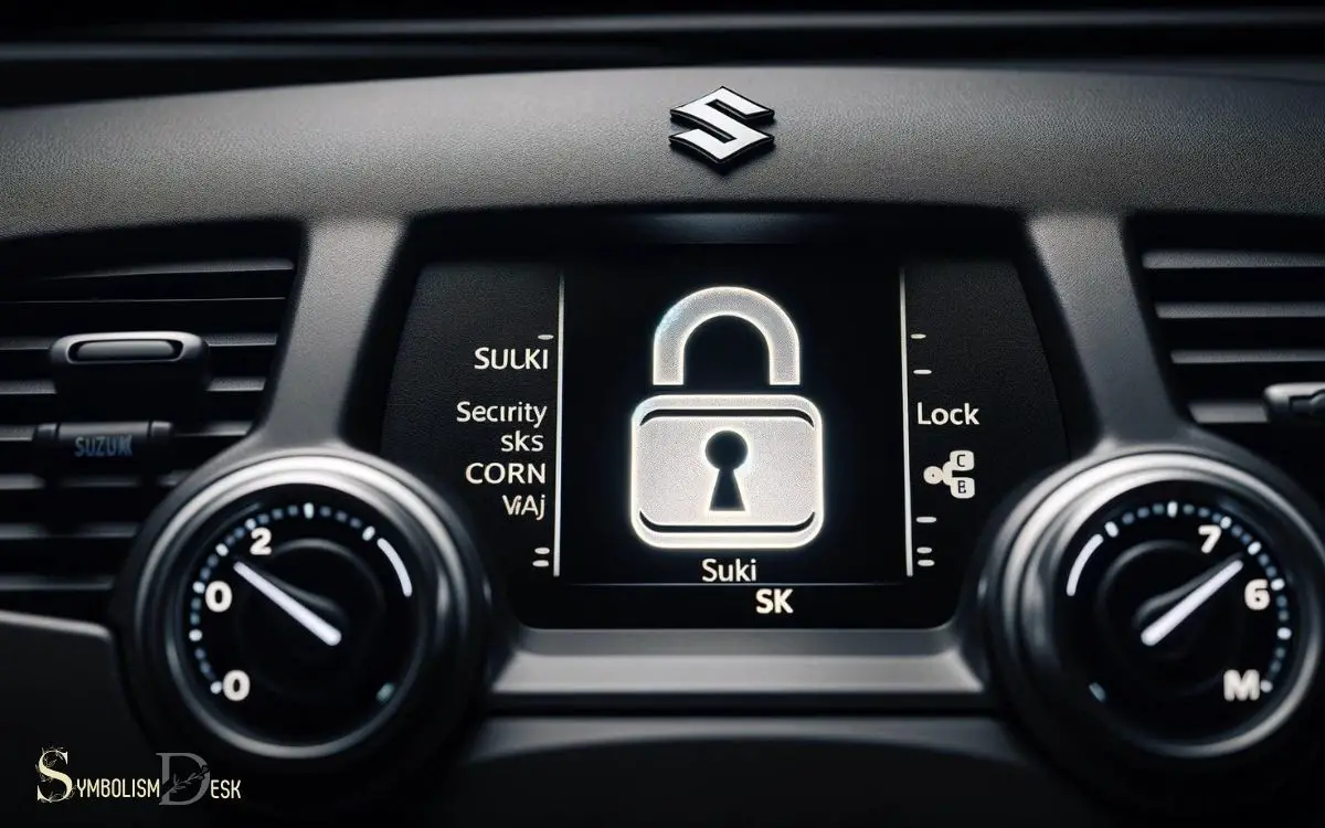 Car Lock Symbol on Dashboard Suzuki