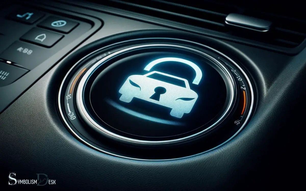 Car and Lock Symbol on Dashboard Mazda 1