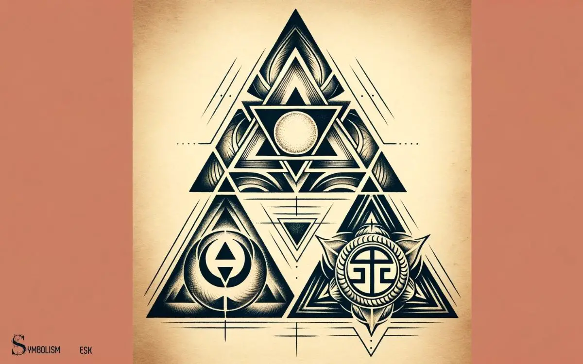 symbolic double triangle tattoo meaning