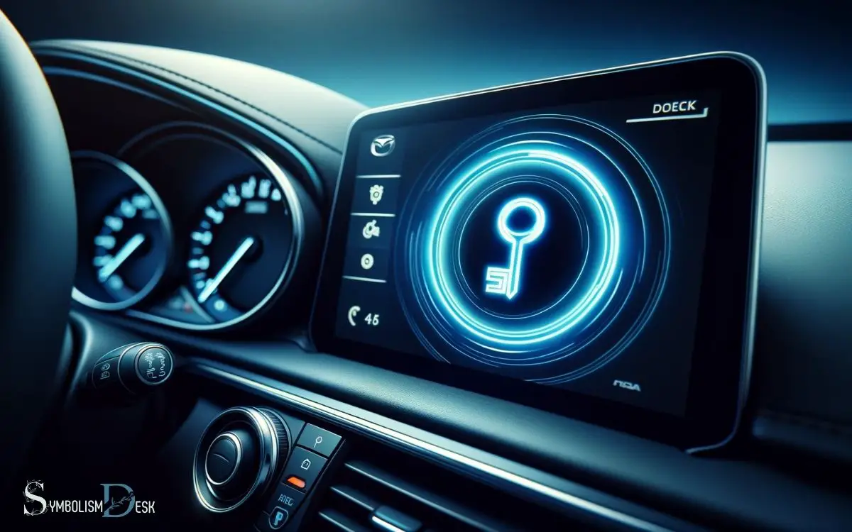 Car with Key Symbol on Dashboard Mazda