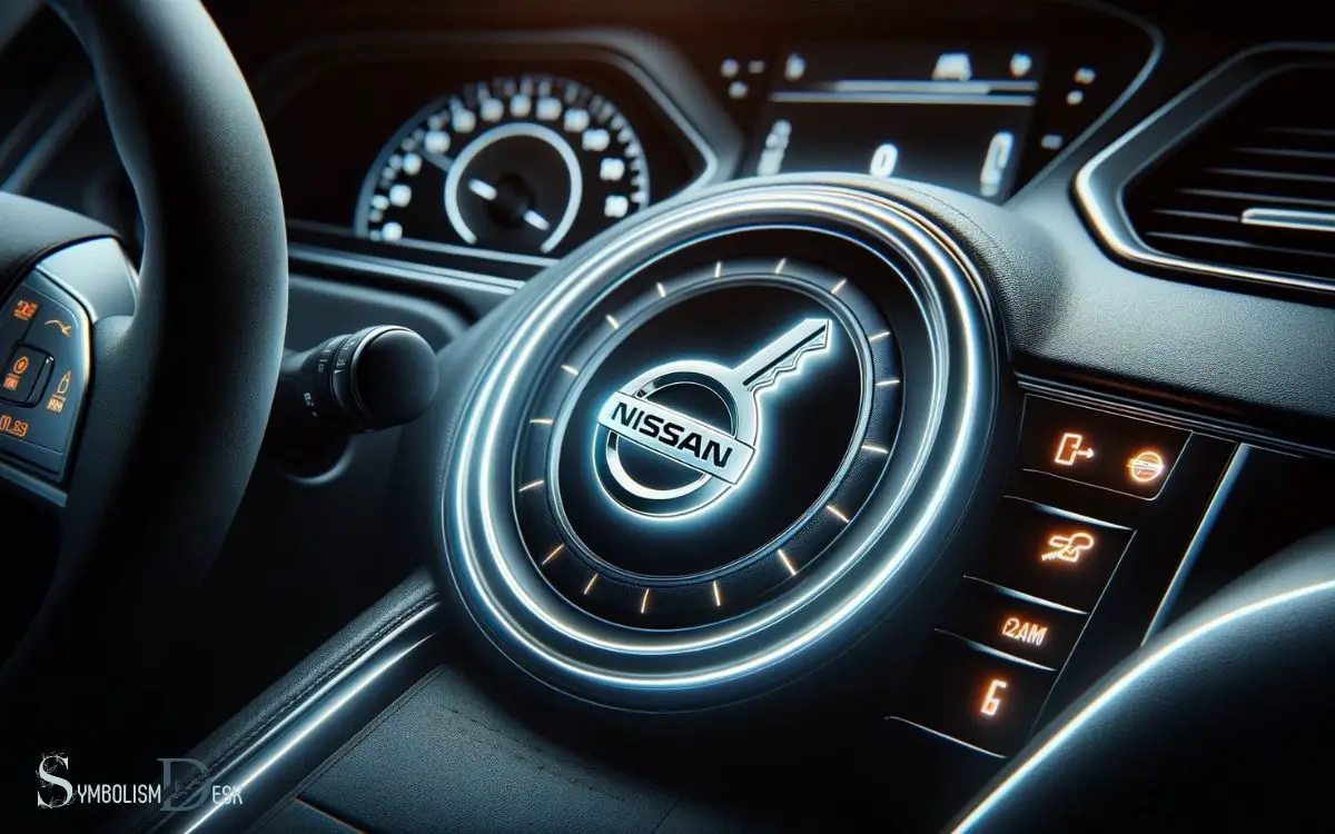 Car with Key Symbol on Dashboard Nissan