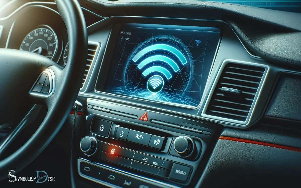 Car with Wifi Symbol Button