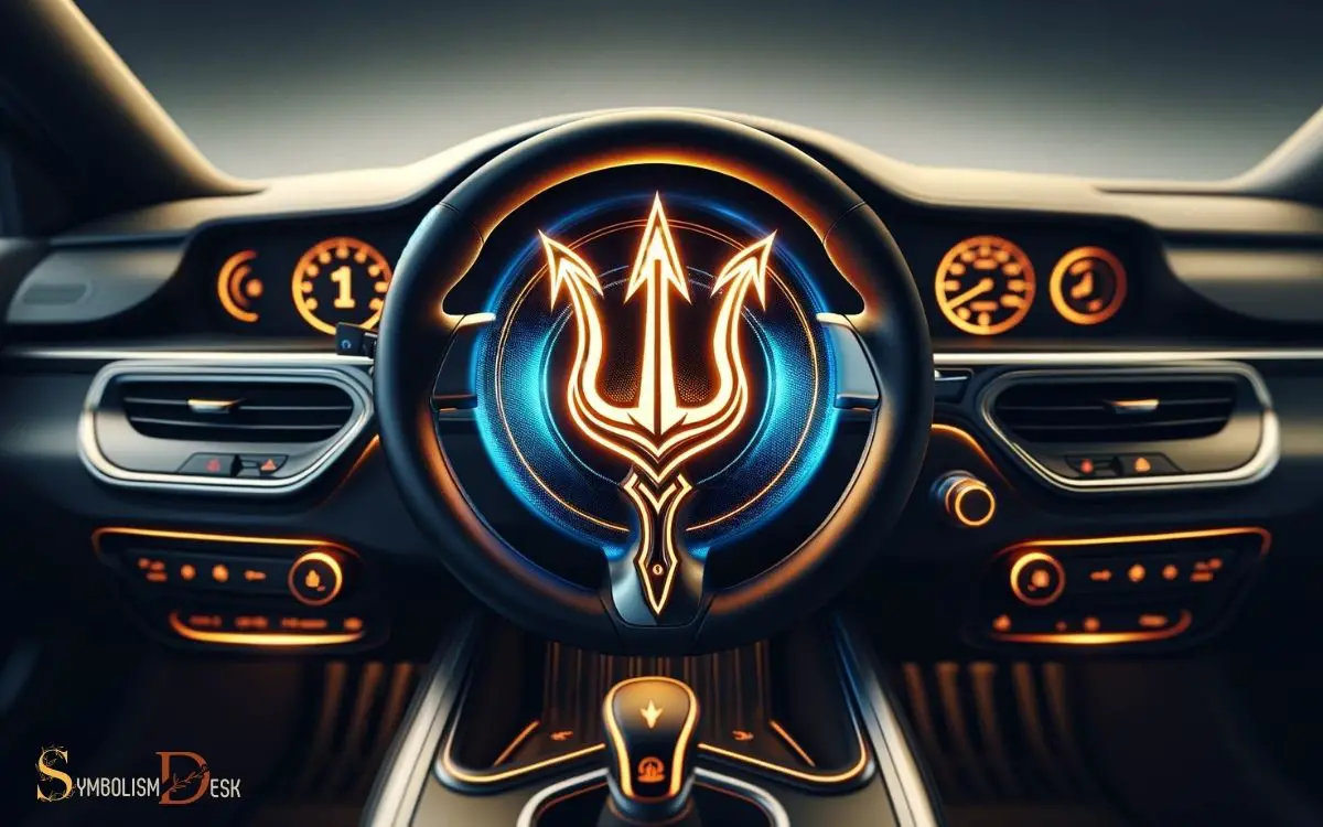 Car with the Trident Symbol