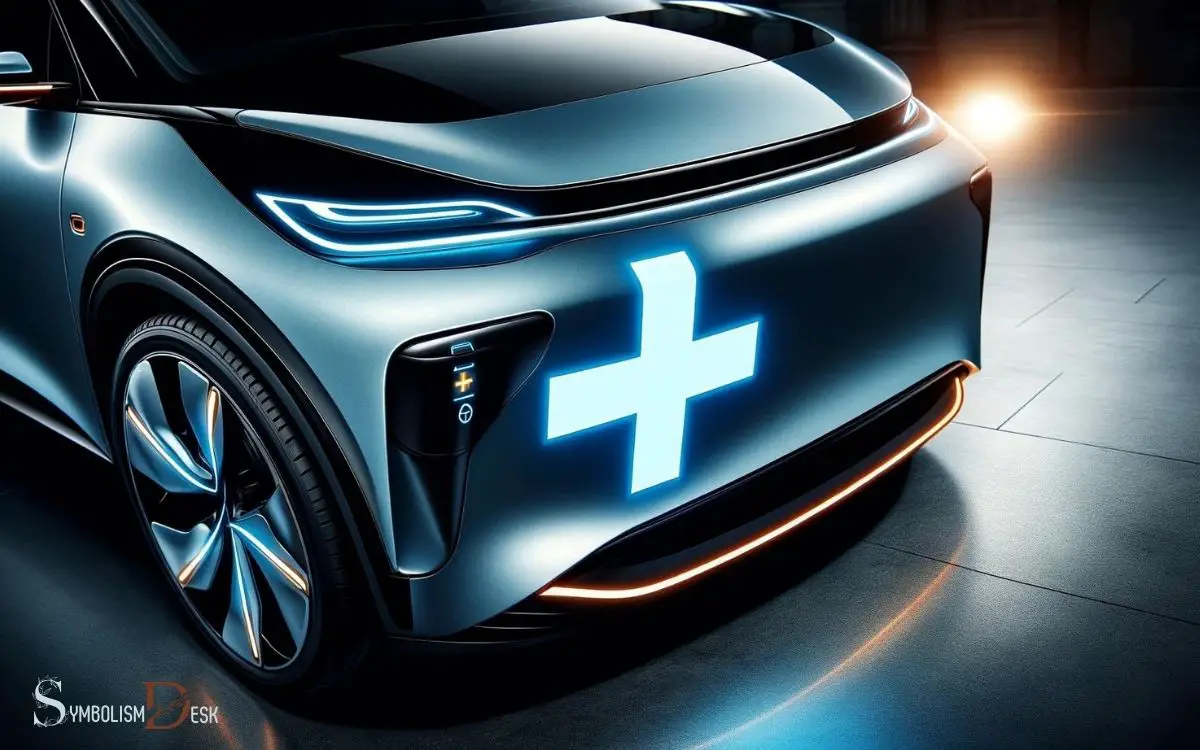 Electric Car with Cross Symbol