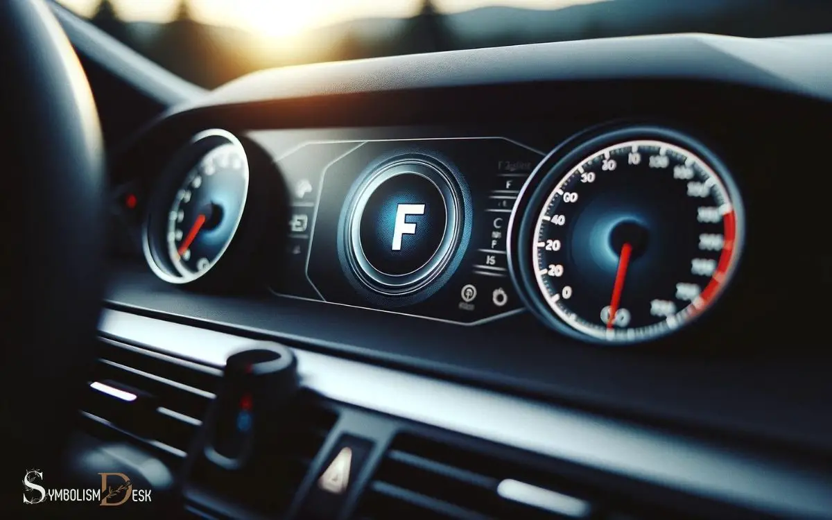 F Symbol in Car Dashboard