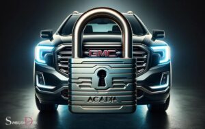 Gmc Acadia Car With Lock Symbol: Security Feature!