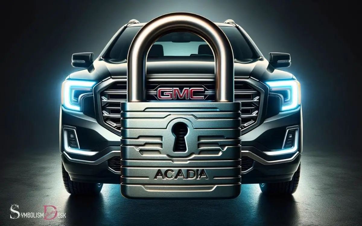 Gmc Acadia Car with Lock Symbol