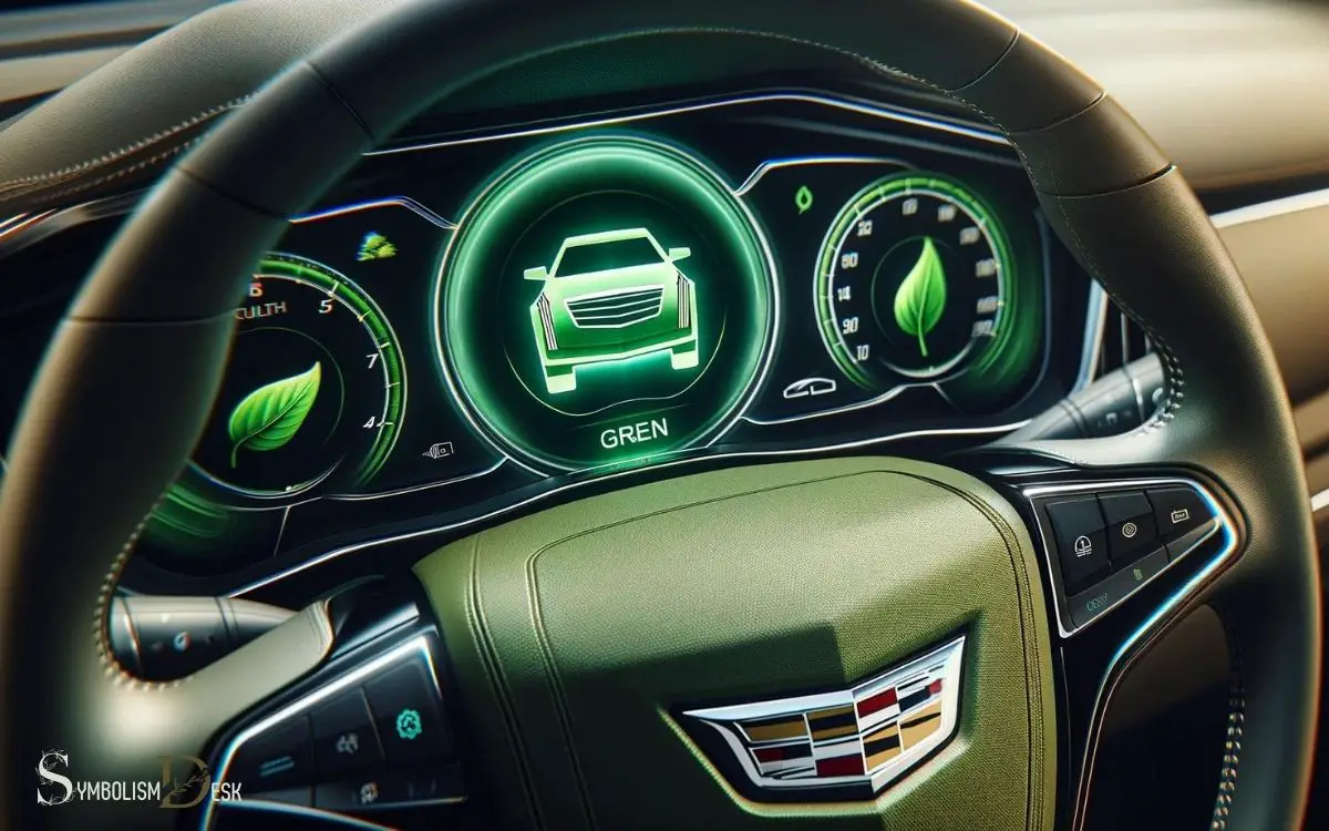 Green Car Symbol on Dashboard Cadillac