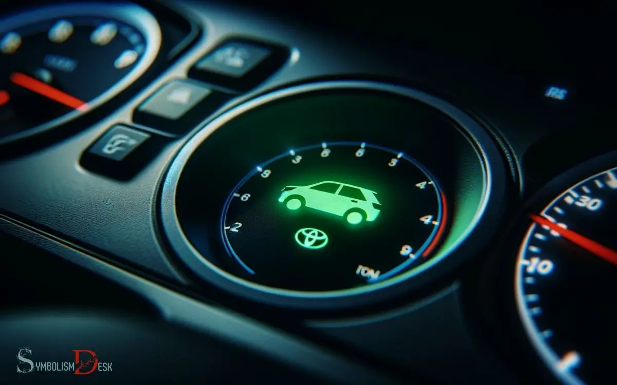 Green Car Symbol on Dashboard Toyota