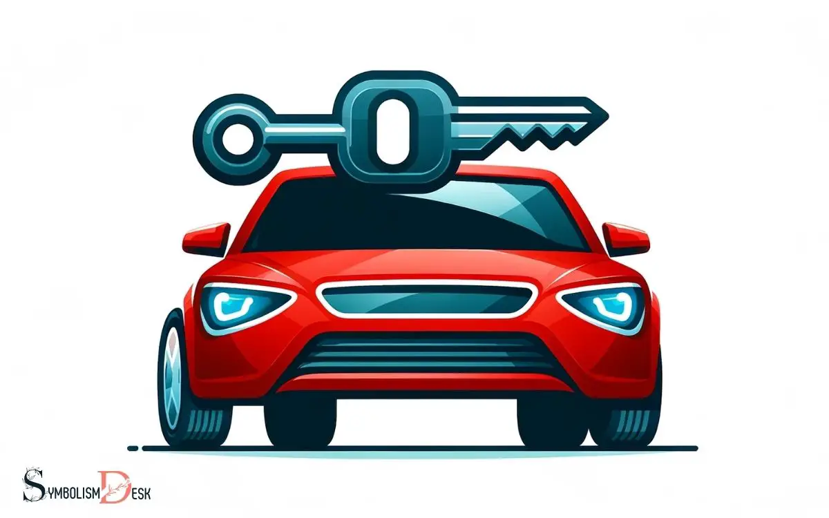 Red Car with Key Symbol