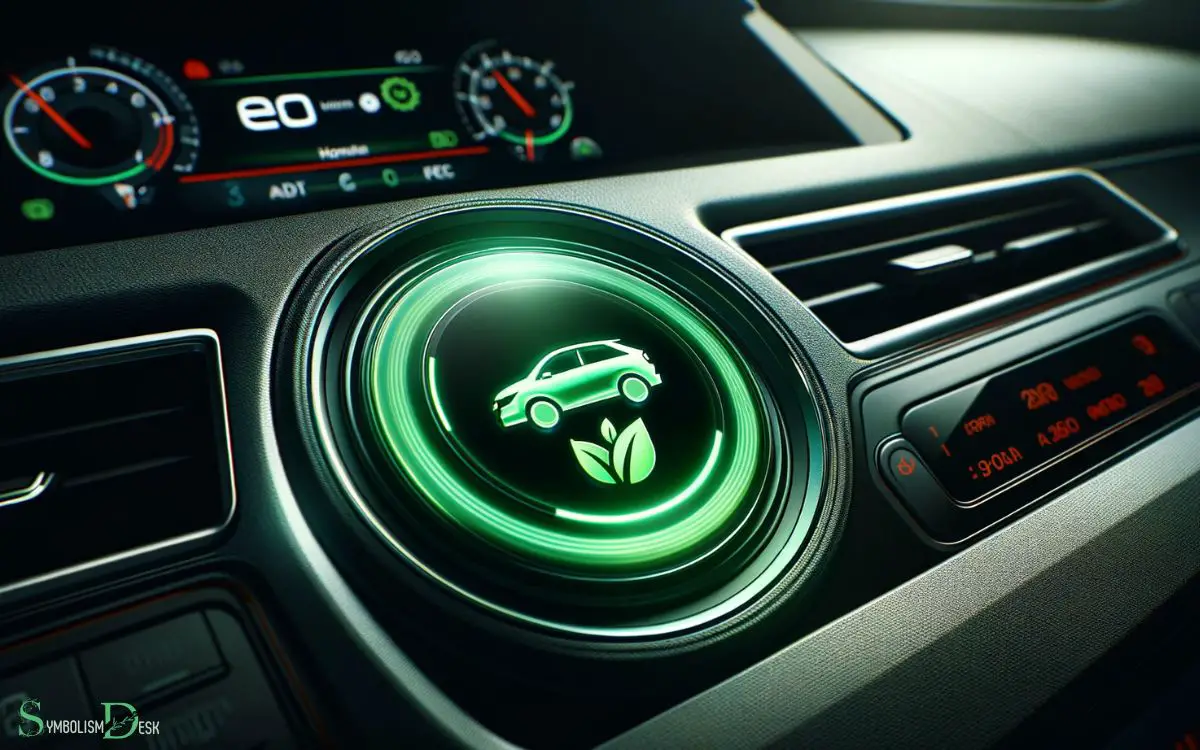 Green Car Symbol on Dashboard Honda
