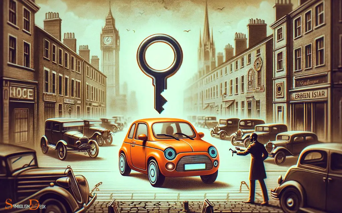 Origin of the Orange Car With Key Symbol