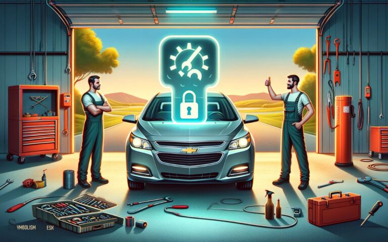 Car With Lock Symbol On Chevy Malibu: Anti-Theft System!