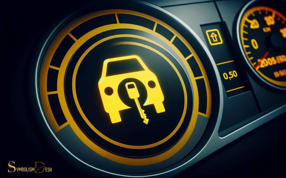 Yellow Car with Key Symbol