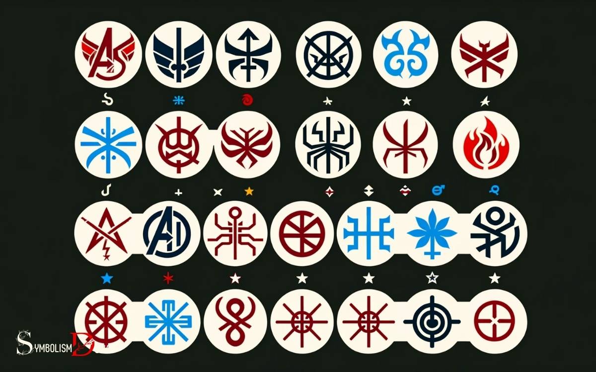 Marvel Avengers Symbols with Names