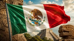 symbols on the Mexico flag